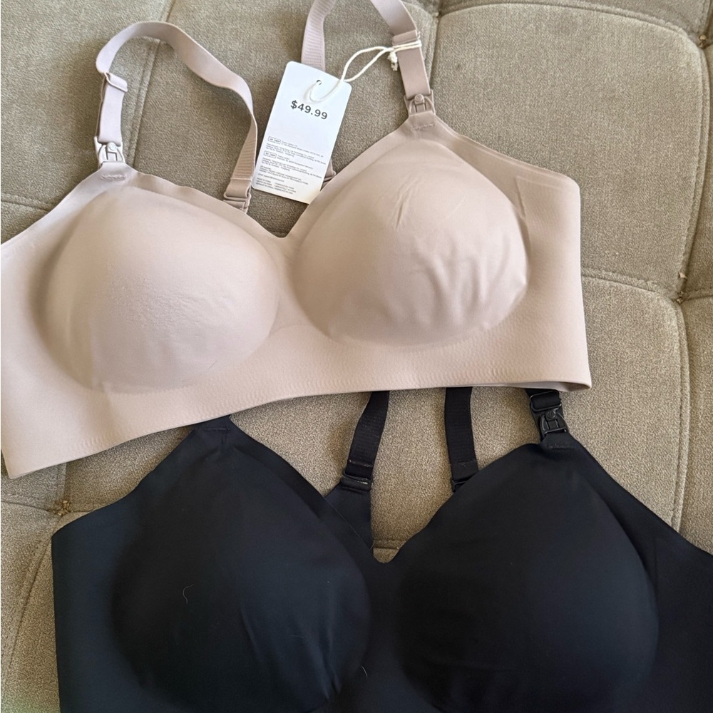 Momcozy Nursing Bra Set - Black/ Nude 3X